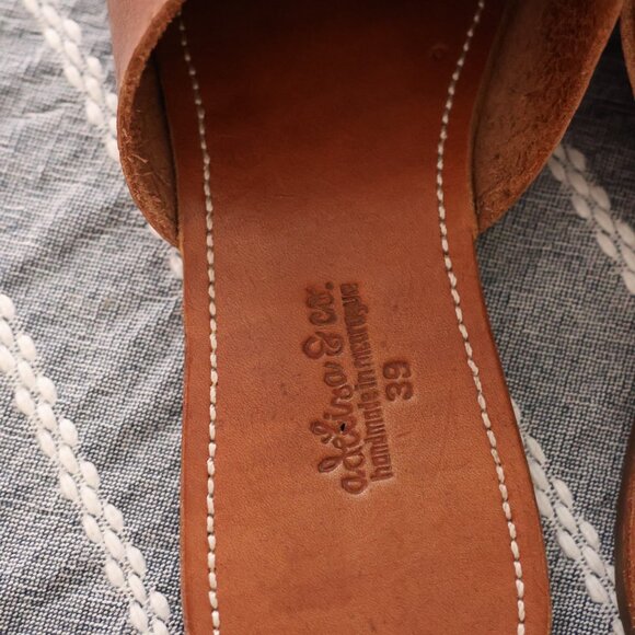 'Providence' Handmade Leather Mules in Deep Brown - Picture 4 of 8